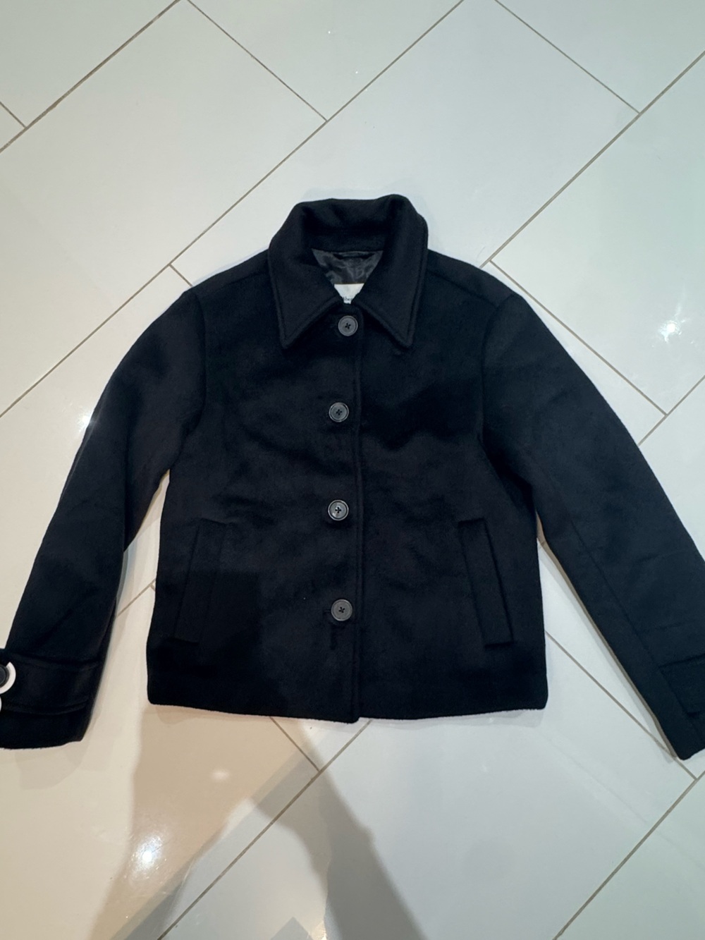 Abercrombie & Fitch Black Wool-Blend Jacket